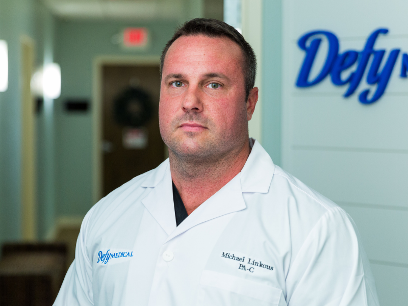 A photo of Defy Medical's Mike Linkous, PA-C.