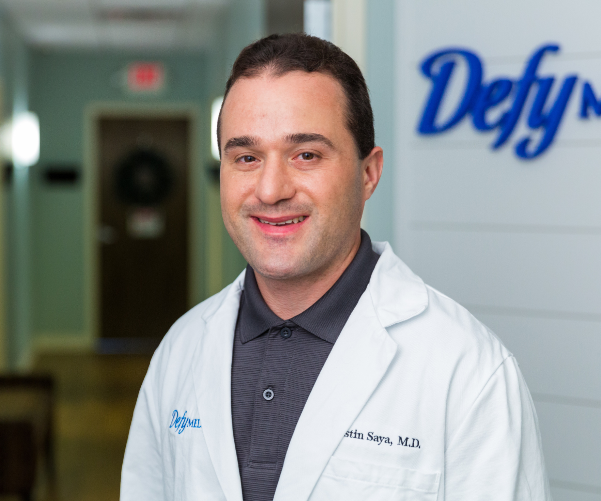 A photo of Defy Medical's medical director and lead practicing physician Dr. Justin Saya.